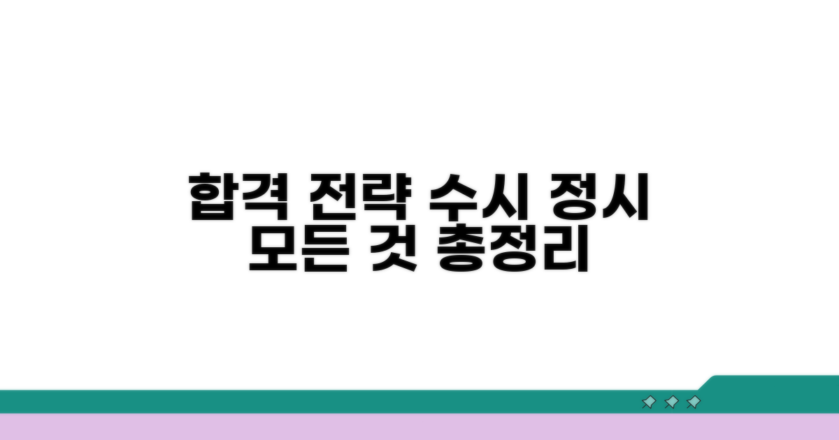 합격 전략: 수시 정시 총정리