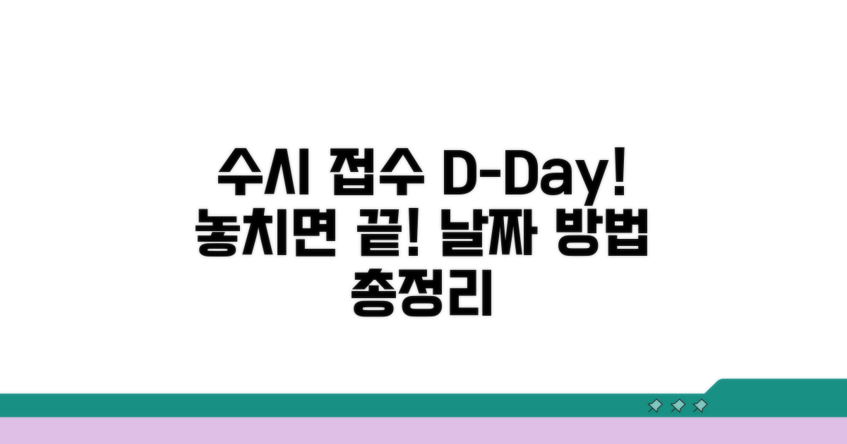 수시 원서 접수: 날짜와 방법