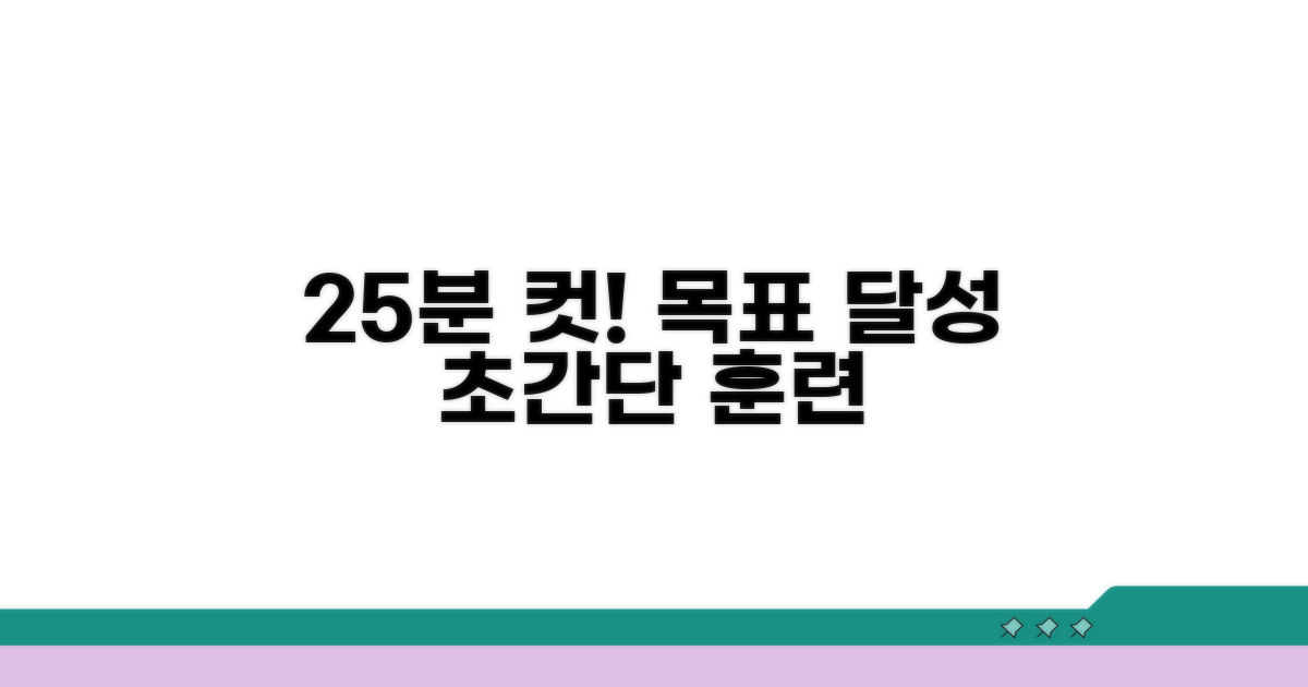 25분 목표 달성! 훈련 전략