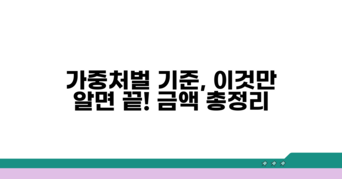 가중처벌 기준 금액, 이것만 알면 끝