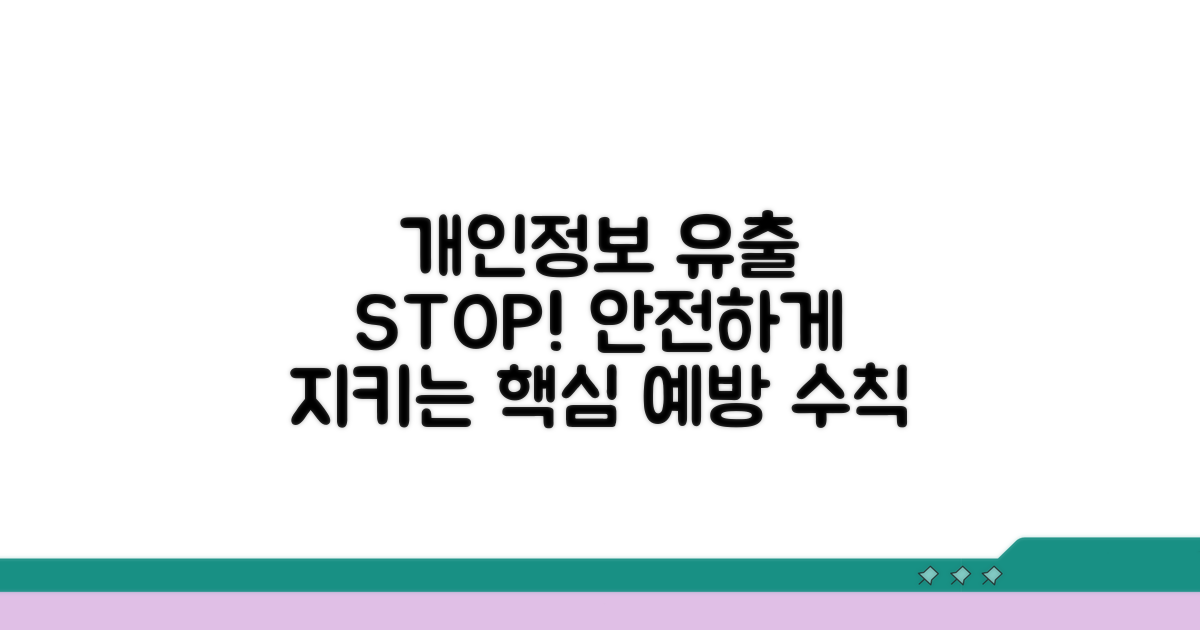 개인정보 재발 방지 및 예방 수칙