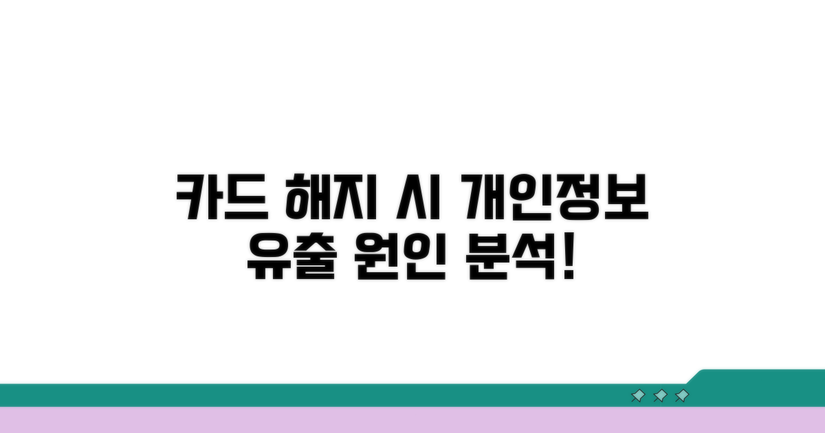 카드 해지 시 개인정보 유출 원인