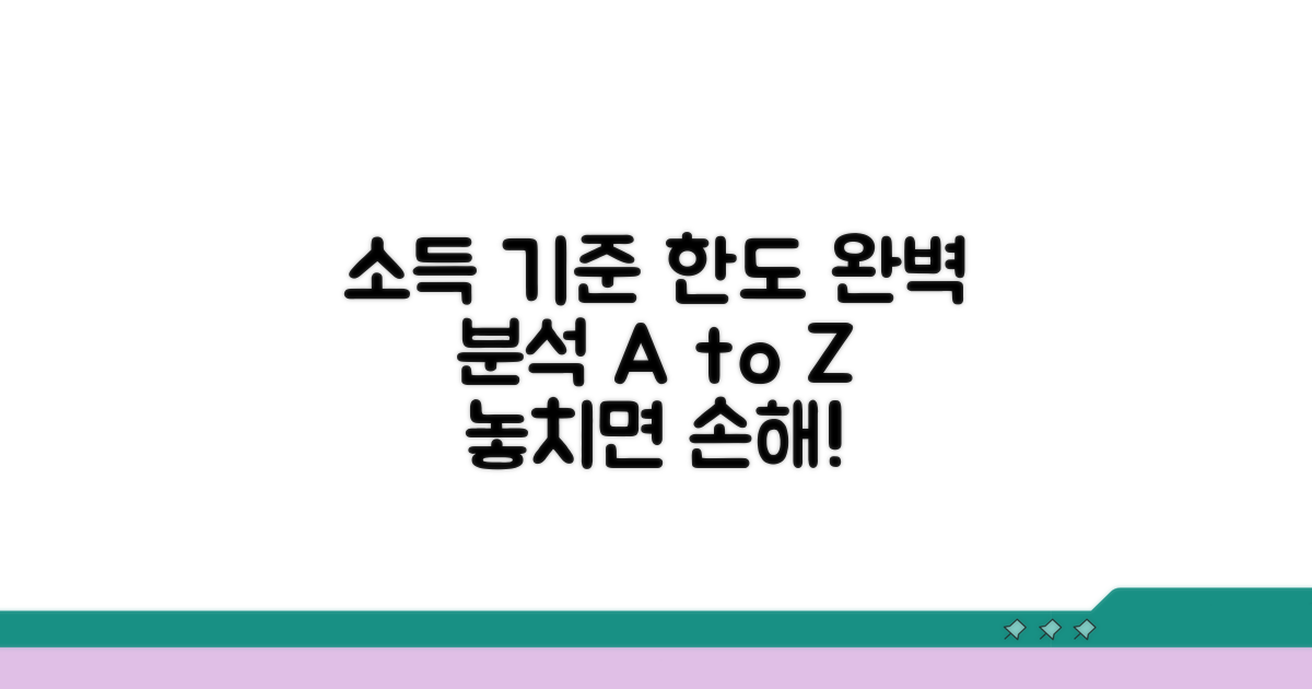 소득 기준과 한도 완벽 분석