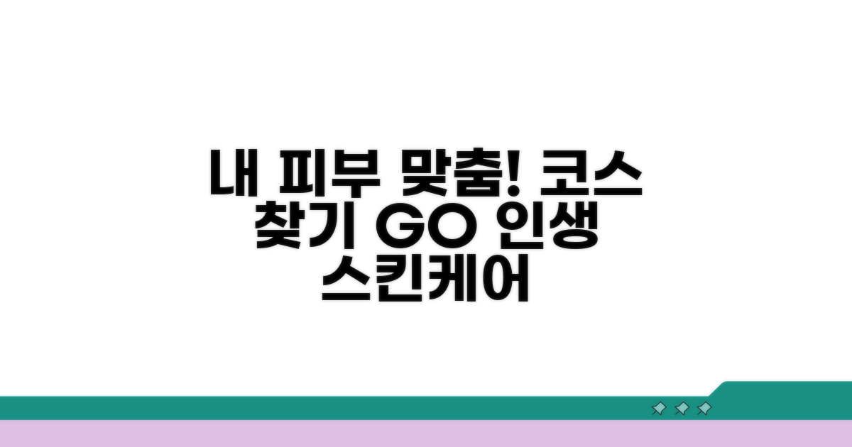 나에게 딱 맞는 피부 관리 코스 찾기