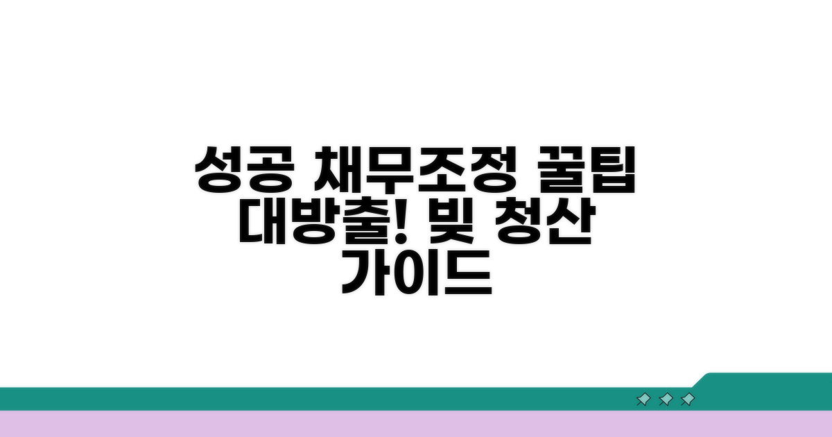 성공적인 채무조정을 위한 꿀팁
