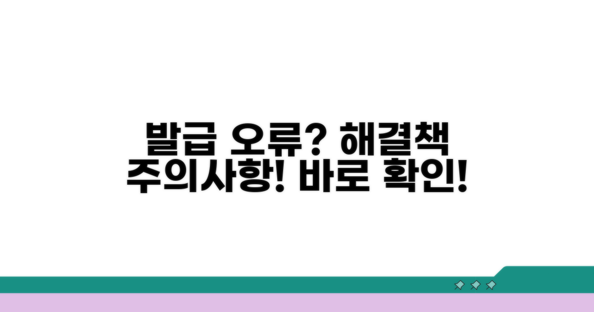 발급 오류 시 대처법과 주의사항