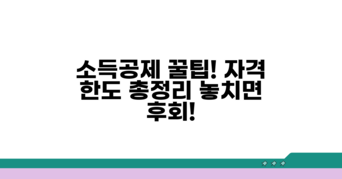 소득 공제 자격과 한도 비교