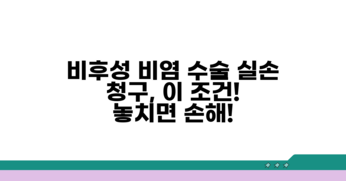 비후성비염 수술, 실손 청구 조건 확인