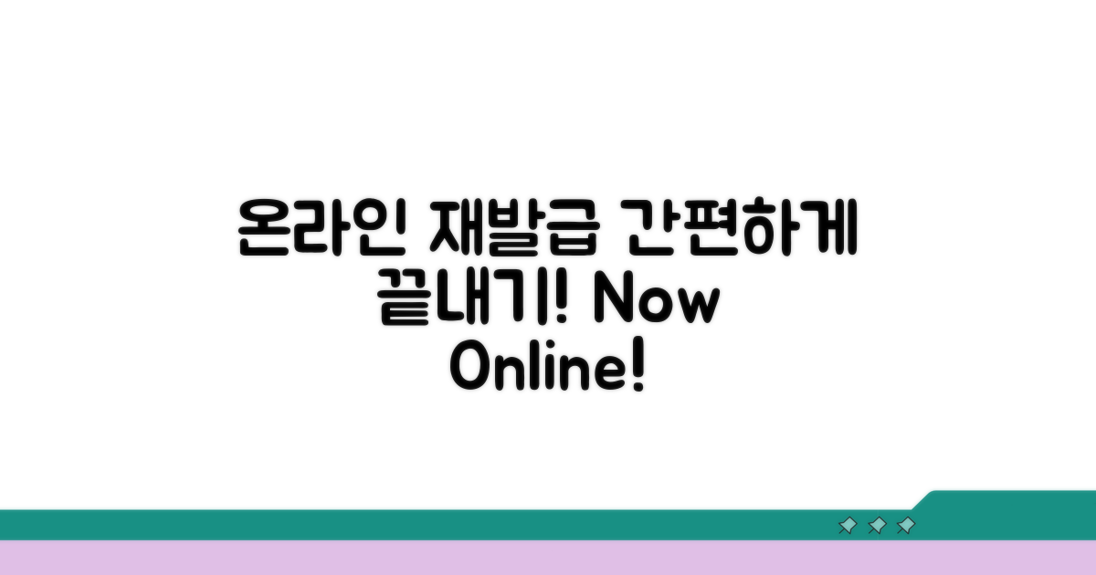 재발급, 온라인으로 간편하게