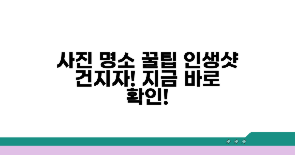 사진 찍기 좋은 명소와 이용 꿀팁