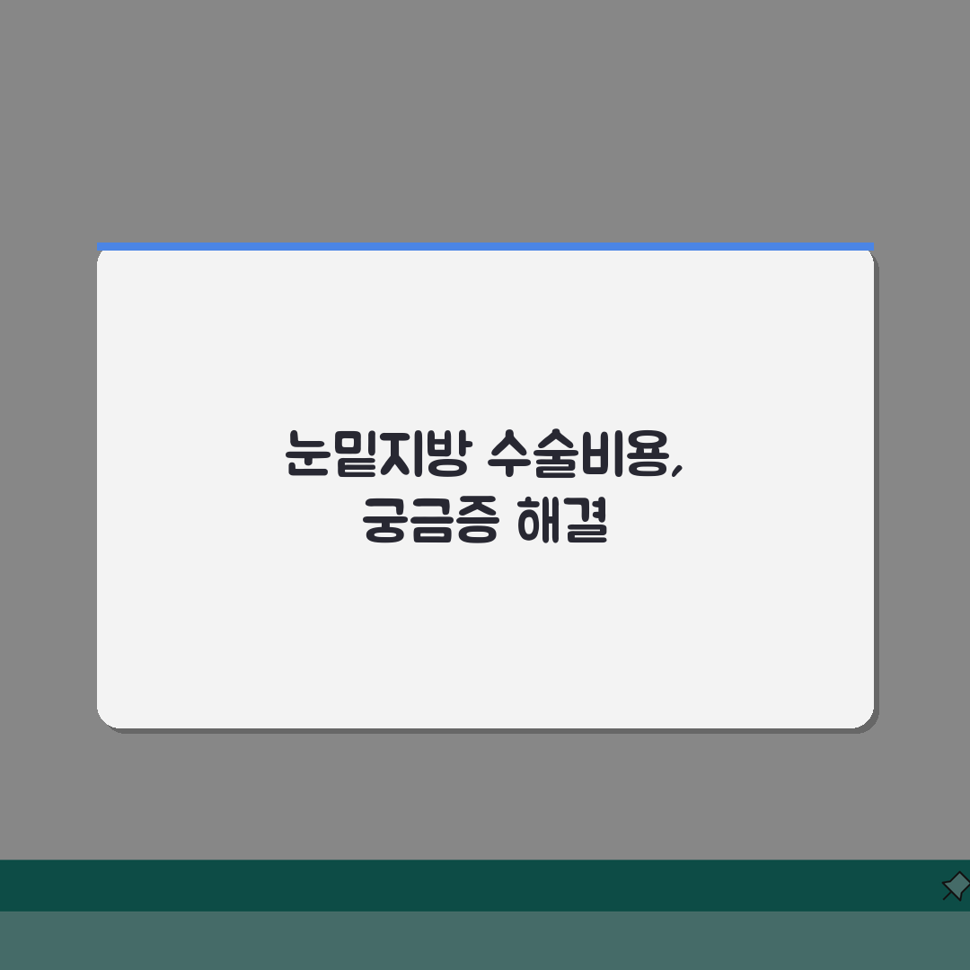 눈밑지방재배치 수술비용 | 시술 방식별 예상 비용 안내: 5가지 방법 총정리