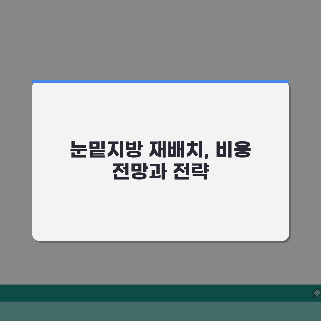 눈밑지방재배치 수술비용 | 시술 방식별 예상 비용 안내: 5가지 방법 총정리