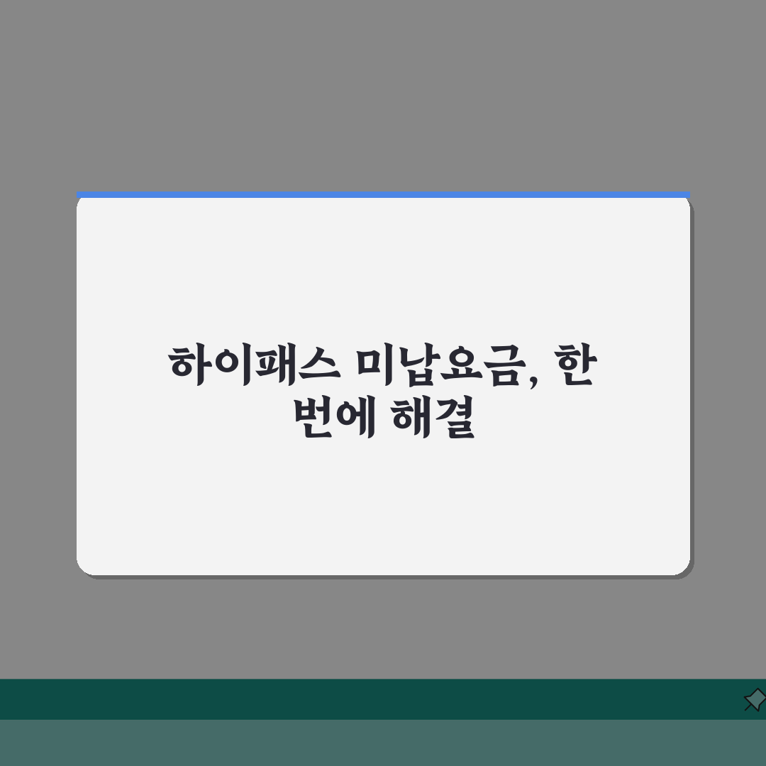 하이패스 미납요금 조회 및 해결 | 미납시 카드 사용 중단 | 체납 이자 계산 | 연체료